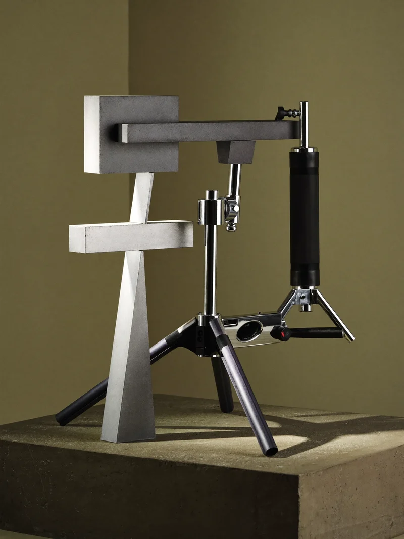Étude illustrée d'un kit de stabilisation pour tournage en marchant